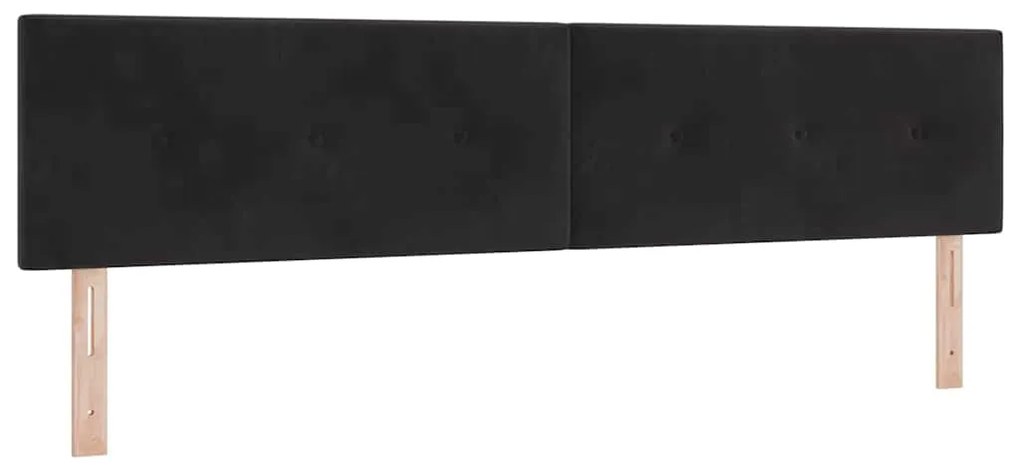 Cama Box Spring vidaXL com Colchão Preto 200x200 cm Veludo