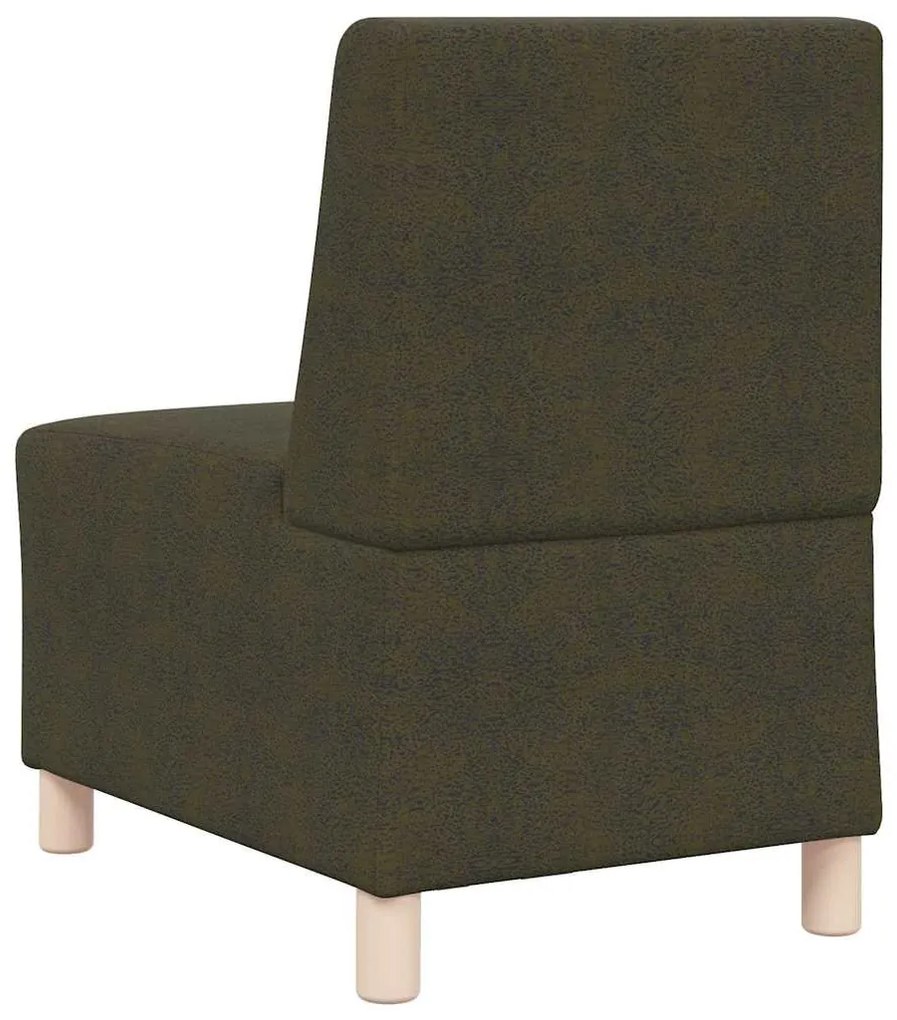 Cadeira Sofa 3 pcs Verde 55 cm Couro camurça sintético