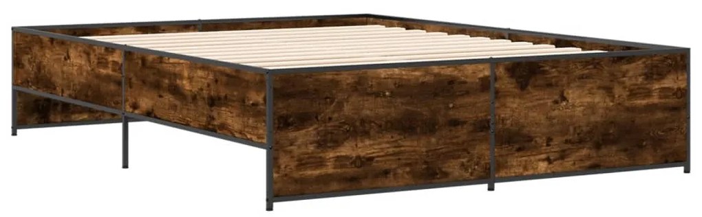 Estrutura de cama 140x200 cm derivados madeira/metal