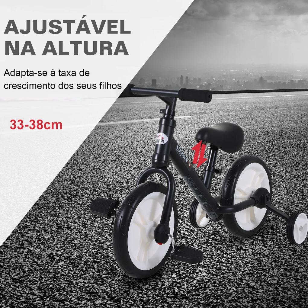 Bicicleta Balance com pedais e rodas removíveis Cor preta carga 25kg