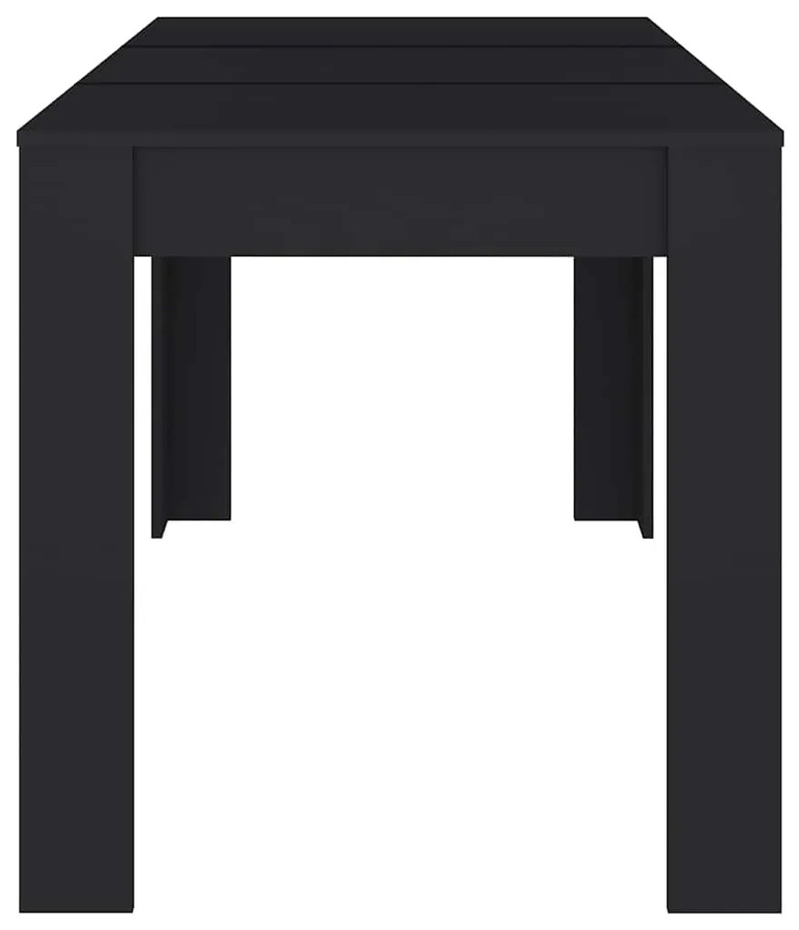 Mesa de jantar 140x74,5x76 cm contraplacado preto