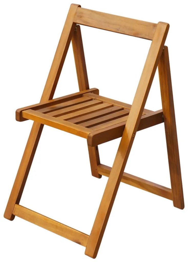Conjunto de jantar dobrável p/ exterior 5 pcs acácia maciça