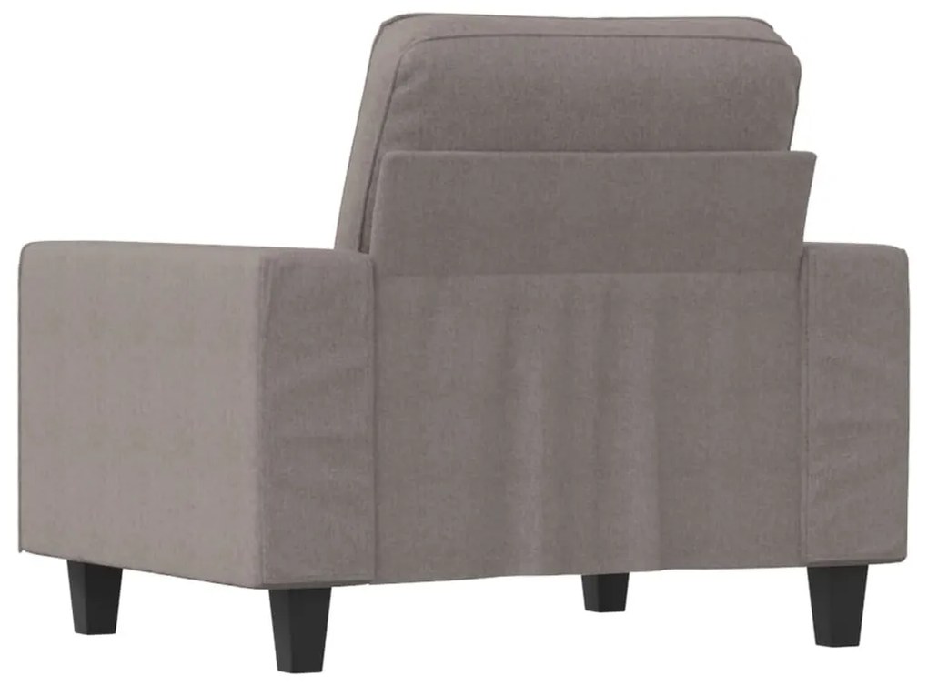 Poltrona tecido 60 cm cinzento-acastanhado