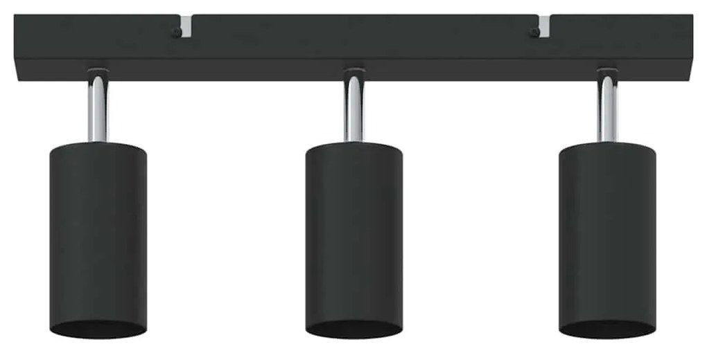 Foco de Teto 3 Direções Ajustável Preto GU10 da
