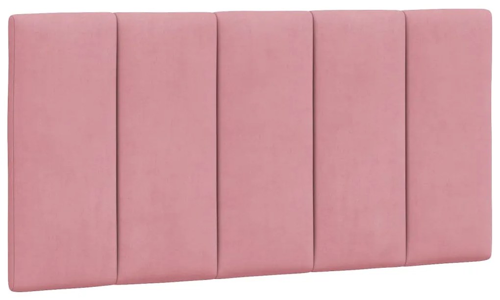 Cama com colchão 100x200 cm veludo rosa