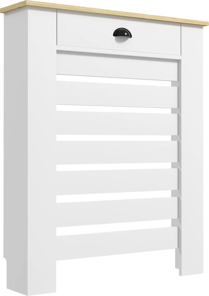 Cobertura para Radiador com Gaveta Cobertura para Radiador de MDF para Sala de Estar Dormitório Corredor 78x19x95,5 cm Branco