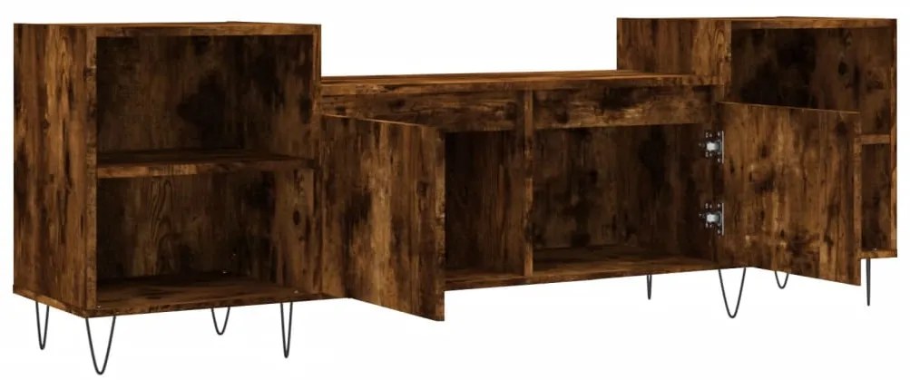 Móvel de TV 160x35x55 cm derivados de madeira carvalho fumado