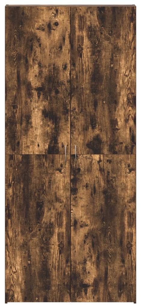 Armário para Sapatos Carvalho Fumado 80x35,5x180 cm Madeira de Engenha