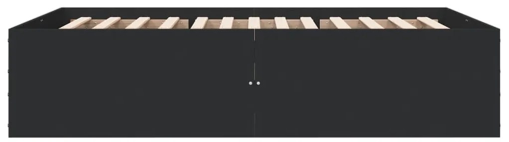 Estrutura de cama 120x190 cm derivados de madeira preto