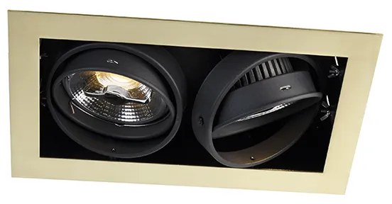 Foco embutido ajustável latão 2-luzes - Oneon Art Deco,Design,Industrial,Clássico / Antigo,Moderno