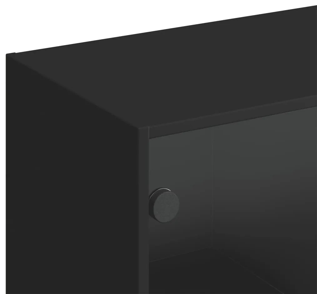 Estante c/ portas 136x37x142 cm derivados de madeira preto
