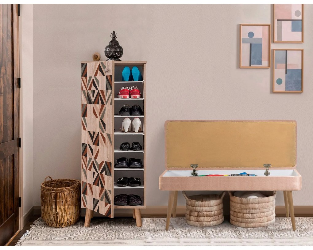 Conjunto de Mobiliário de Entrada Vegas – Sonomo Stone – Sapateira: 50