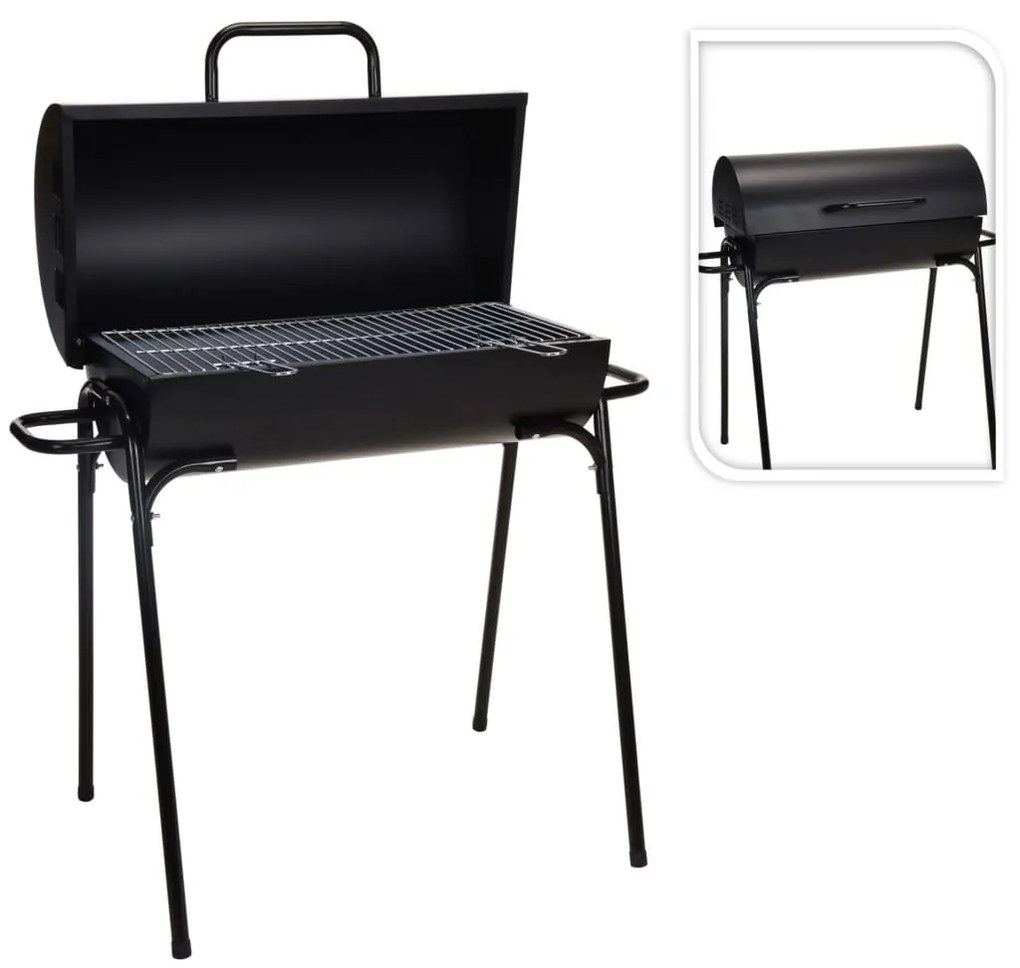 436167 ProGarden Barbecue cilíndrico a carvão 33 cm de diâmetro