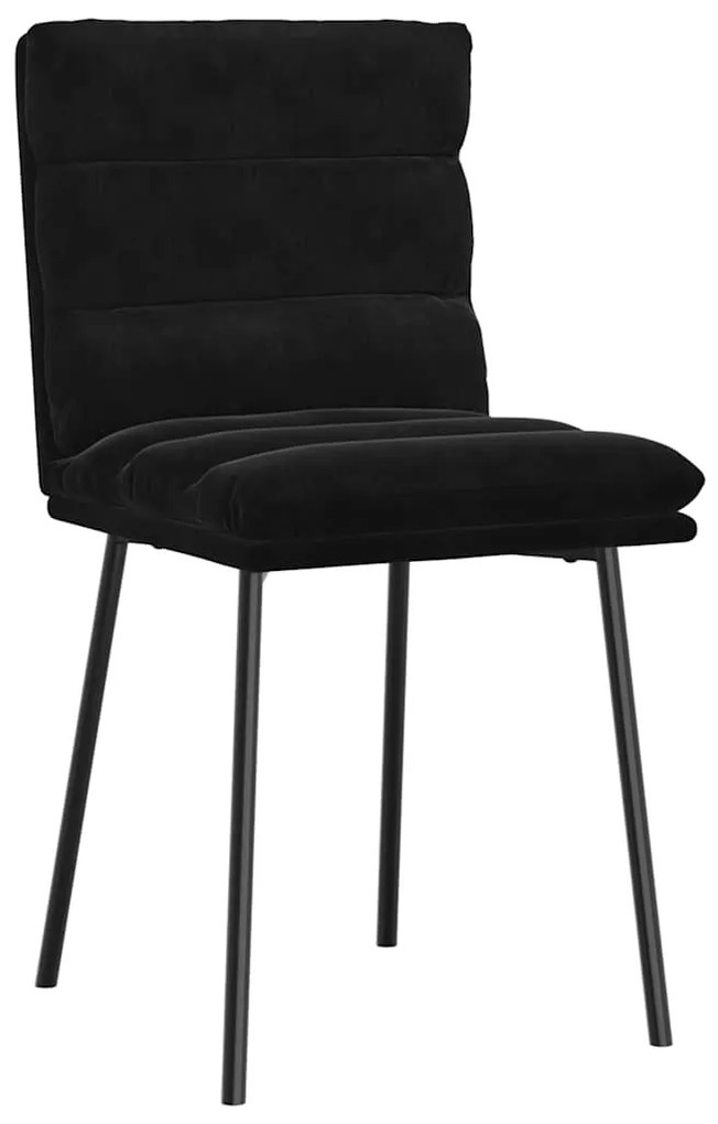 Cadeiras de jantar 2 pcs veludo preto