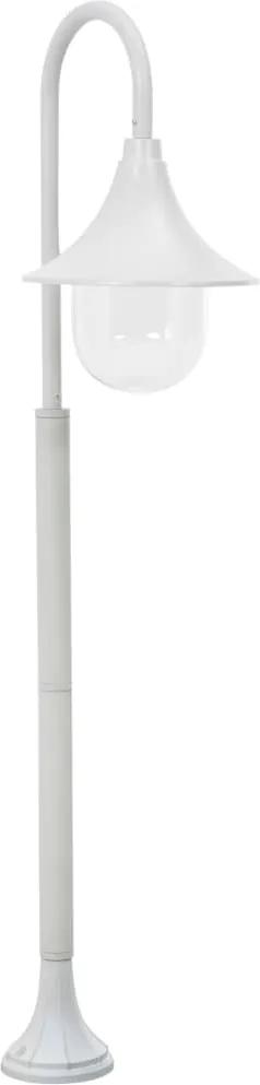 Candeeiro de pé para jardim E27 120 cm alumínio branco