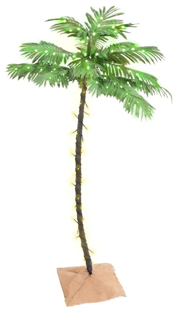 345137 vidaXL Palmeira c/ 88 luzes LED 150 cm branco quente