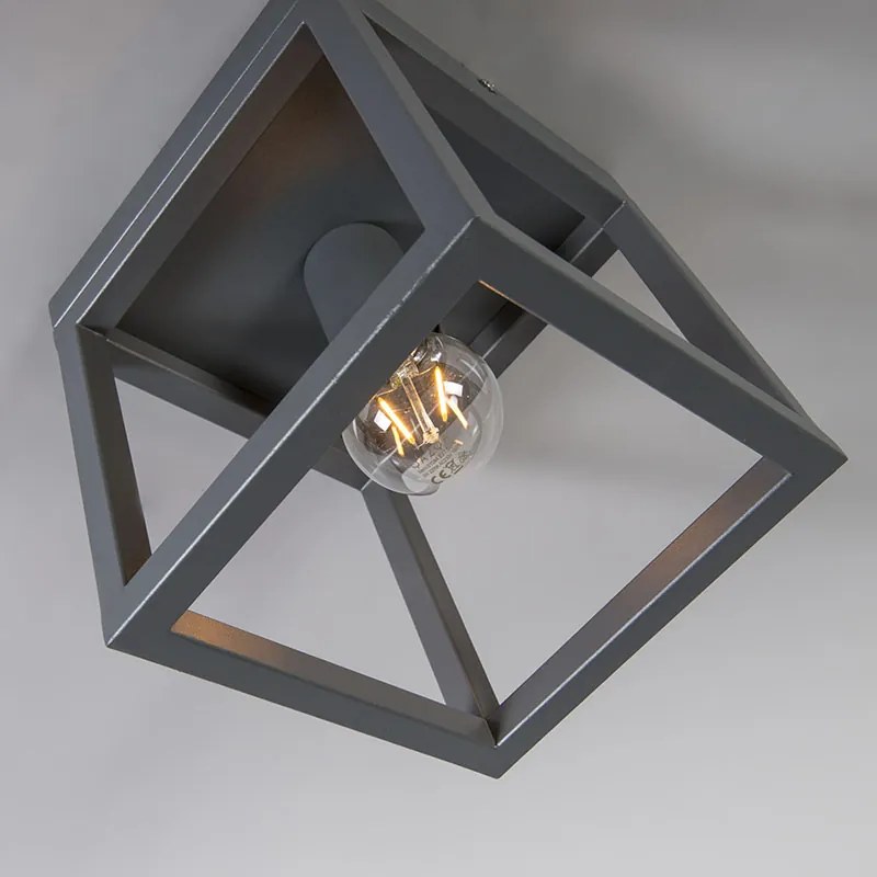 Luminária de teto industrial cinza escuro - Cage Design,Industrial,Moderno
