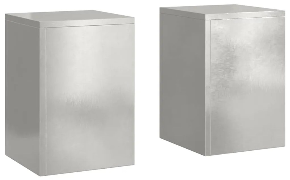 Suportes de Plantas para Exterior Pilar 2 pcs 24x24x35 cm Aço Inoxidáv