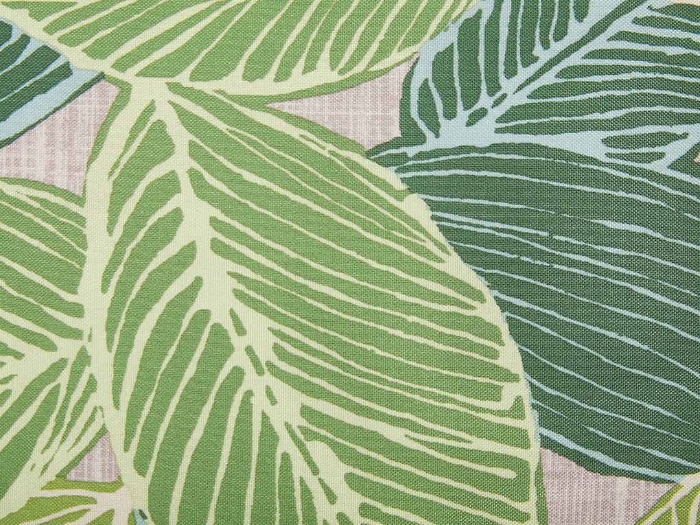 Conjunto de 2 almofadas exteriores com motivo de folha 45 x 45 cm verde VARKOS Beliani