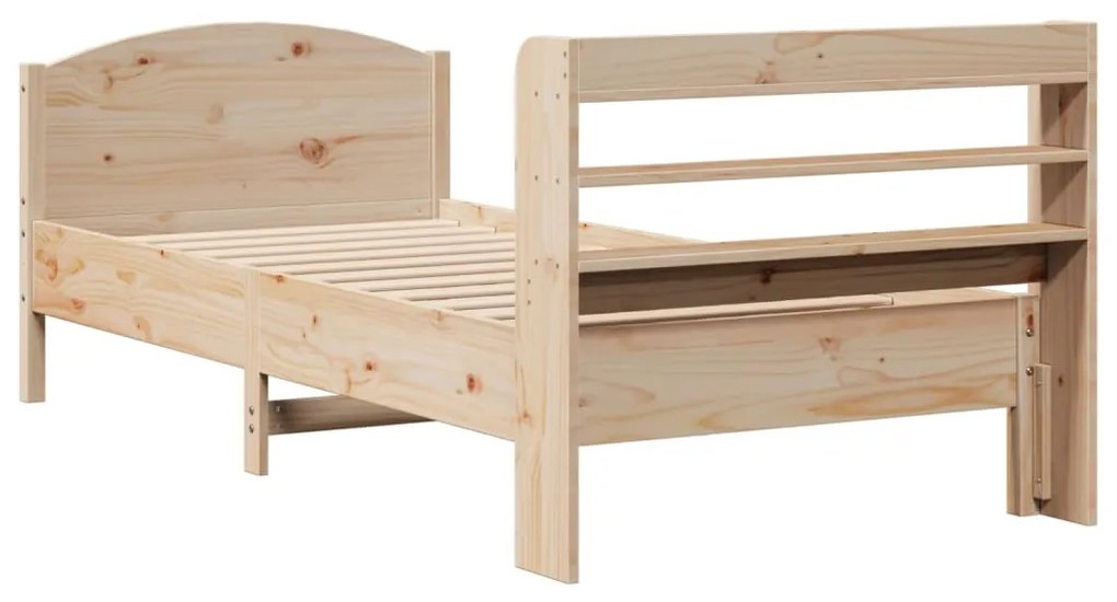 Cama sem colchão 75x190 cm madeira de pinho maciça