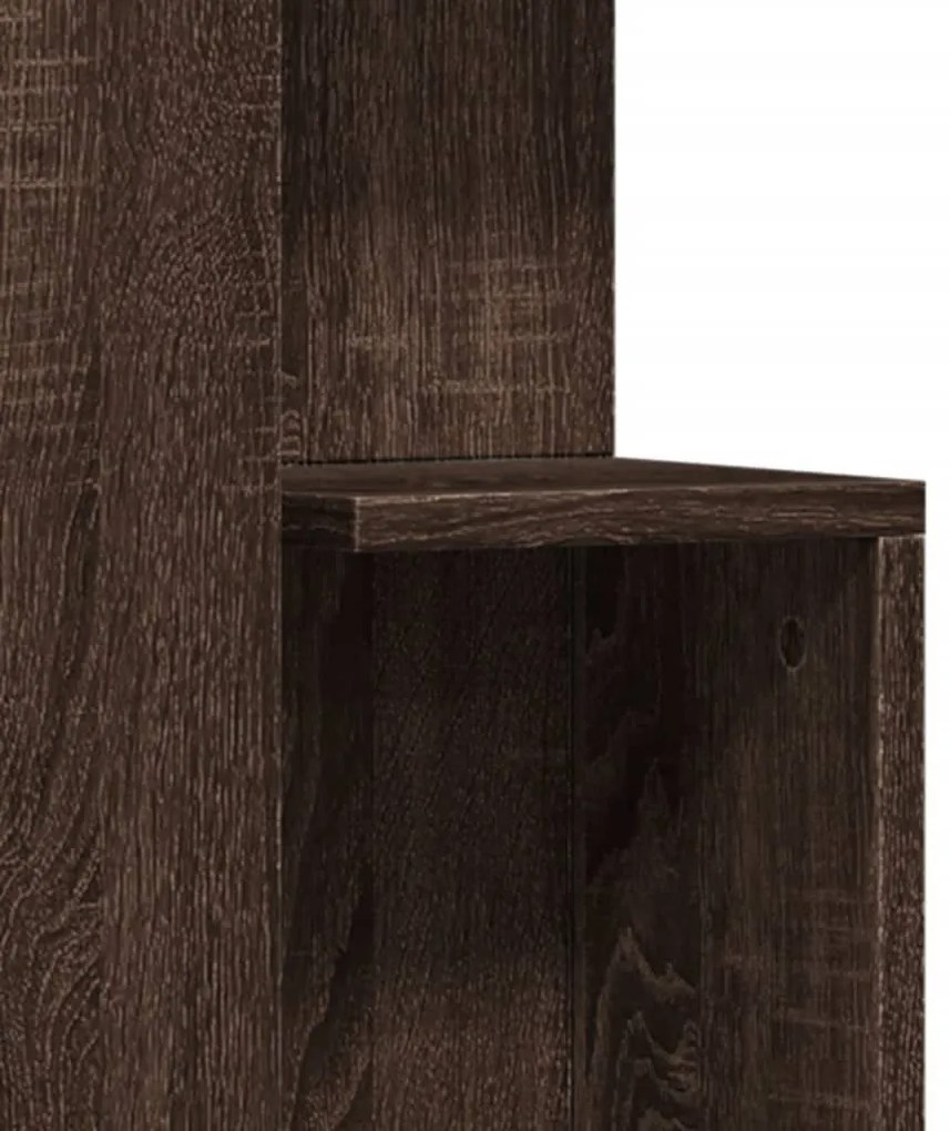 Mesa de apoio 35x35x60cm derivados de madeira carvalho castanho