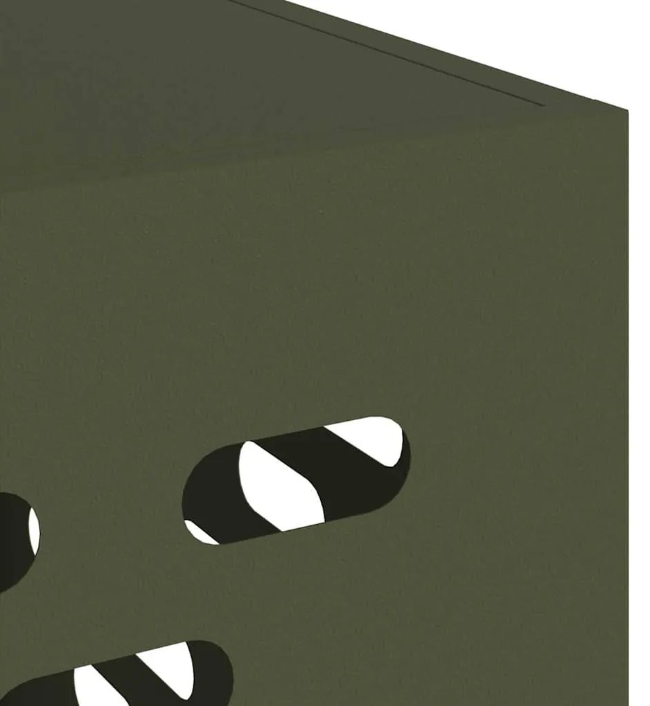 Capa para Ar Condicionado Verde-Azeitona 110x50x80 cm Aço