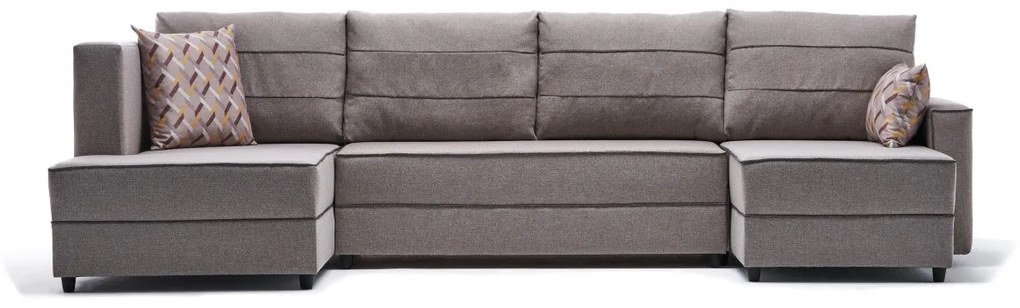 Sofá-cama de canto Ece – Creme – 315 cm x 88 cm x 160 cm