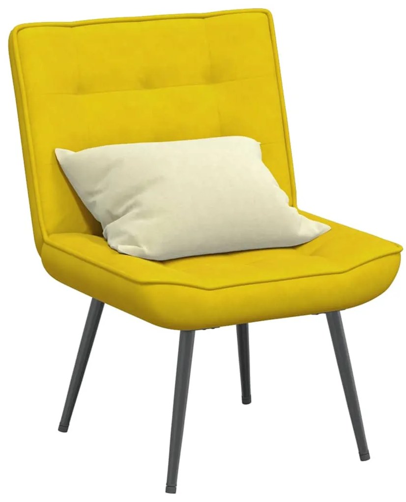 Cadeira de relaxamento 64x74x84 cm veludo amarelo