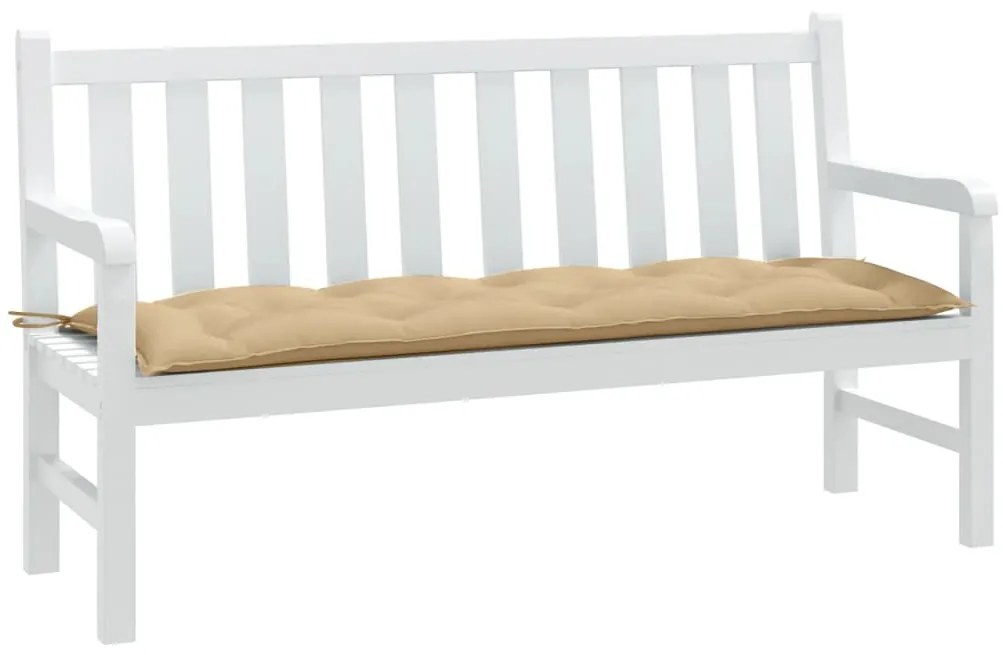 Almofadão p/ banco de jardim 150x50x7 cm mesclado tecido bege