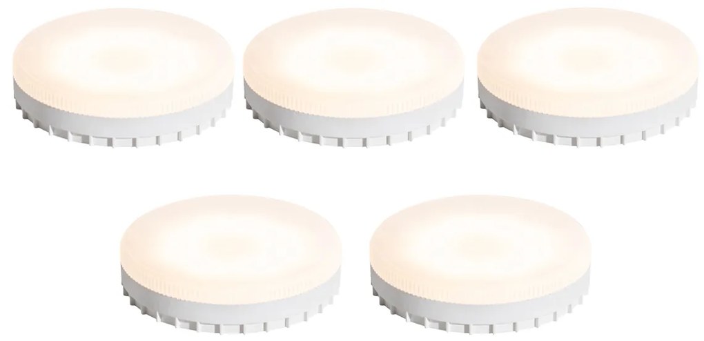 Conjunto de 5 lâmpadas LED GX53 reguláveis 7W 750 lm 3000K