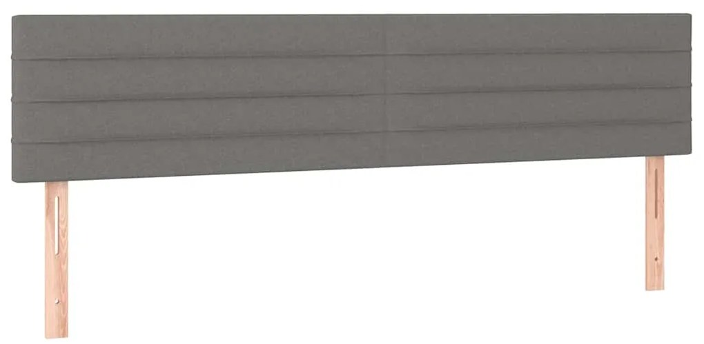 Cama boxspring com colchão 120x190 cm tecido cinzento-escuro