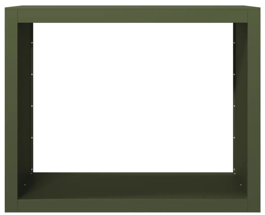 Suporte para lenha 100x40x80 cm aço verde
