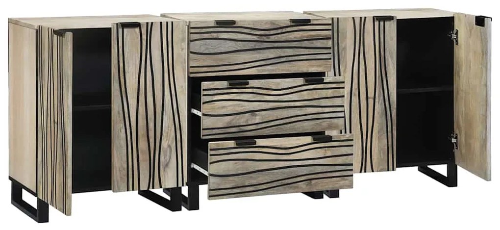 Conjunto de Móveis para Banheiro 3 pcs Branco 180 x 33 x 75 cm