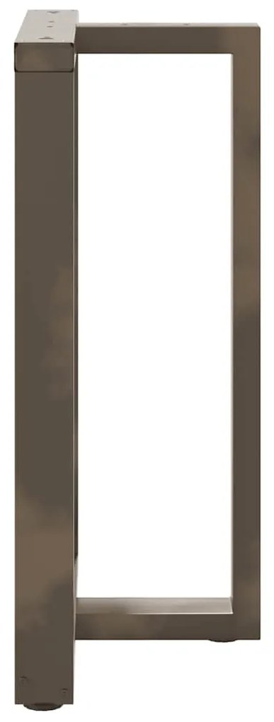 Pés de mesa de bar em forma de T, 2 peças, preto, 60x35x(90-91) cm, aç