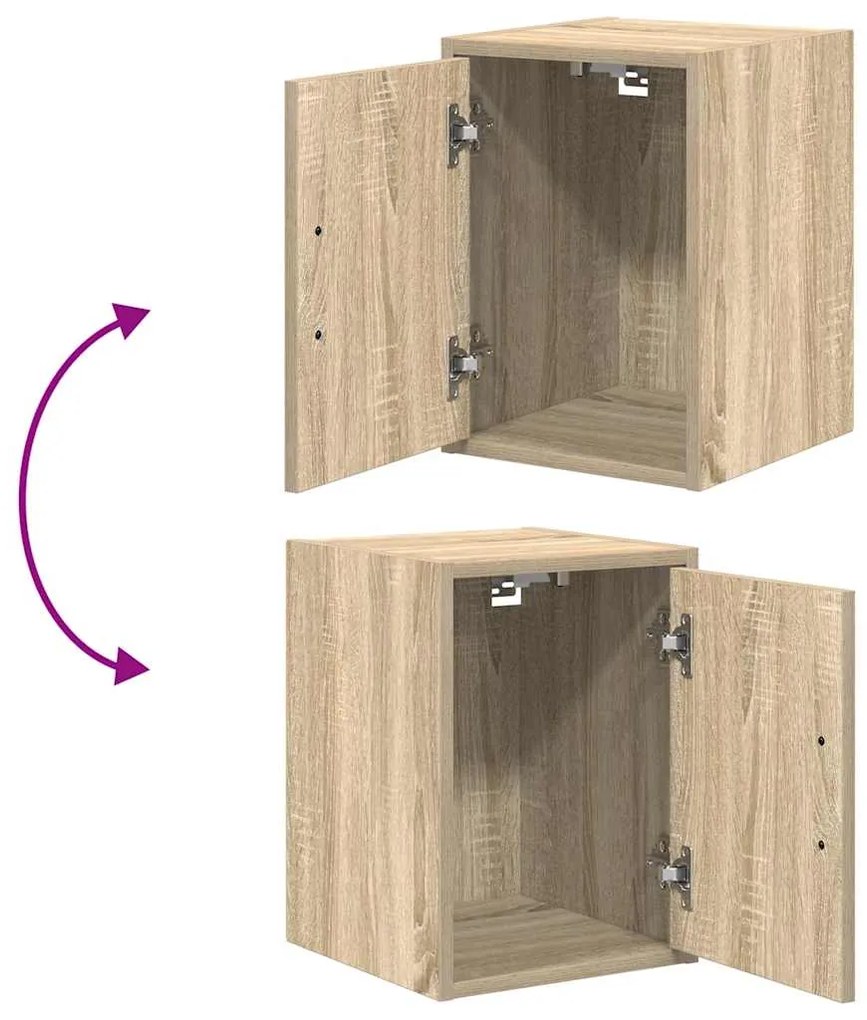 Armários de parede para garagem 2pcs derivados de madeira