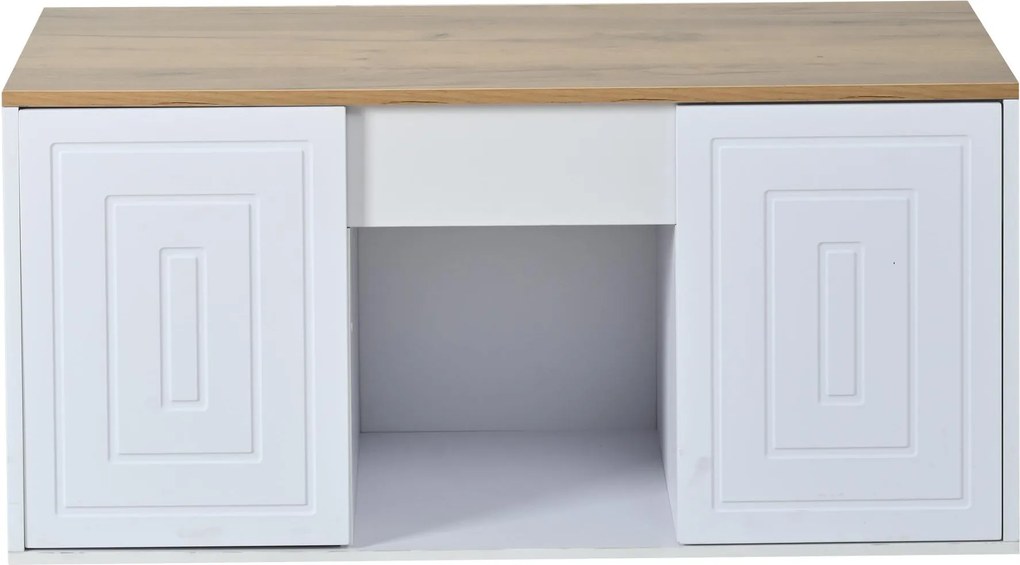 Mesa de centro elevável para sala de estar, Branco | AOSOM Portugal