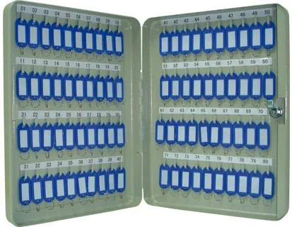 Chaveiro Armário Porta-Chaves Q-Connect Metálico 28 X 37 X 6 cm para 80 Chaves