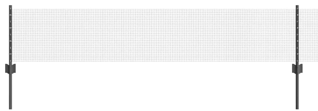 vidaXL Cerca com Poste Cinzeto 0,4 x 10 m Aço e PVC