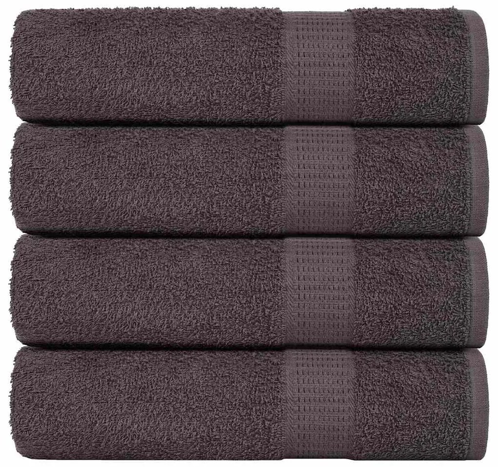 vidaXL Toalhas de banho FROGN 4 pcs 100x150cm 360 g/m² antracite