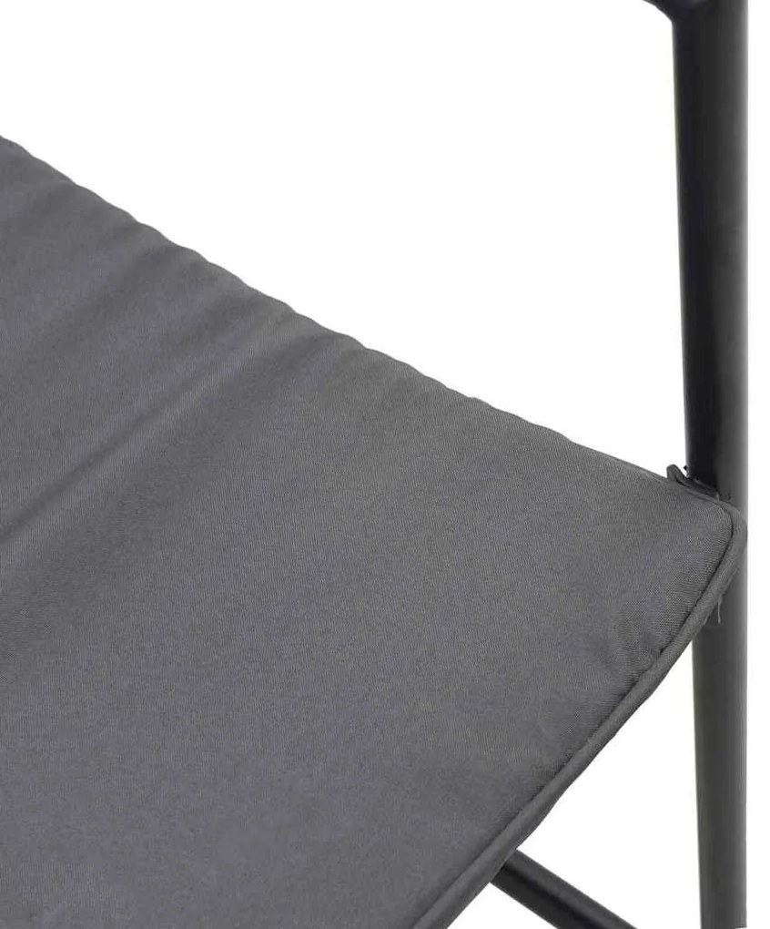 Cadeiras de Jardim com Almofadas 4 pcs Preto Textilene
