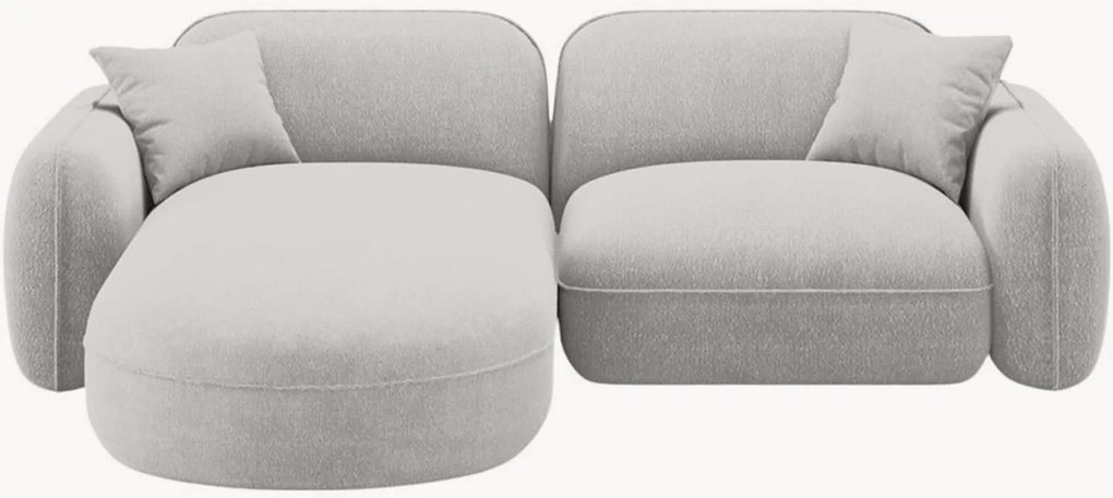 Sofá de canto modular em veludo Lucien (3 lugares), canto à esquerda