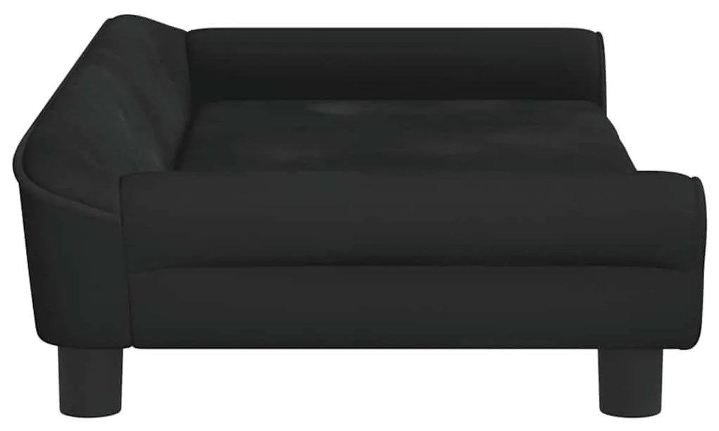 Cama para cães 100x50x21 cm veludo preto