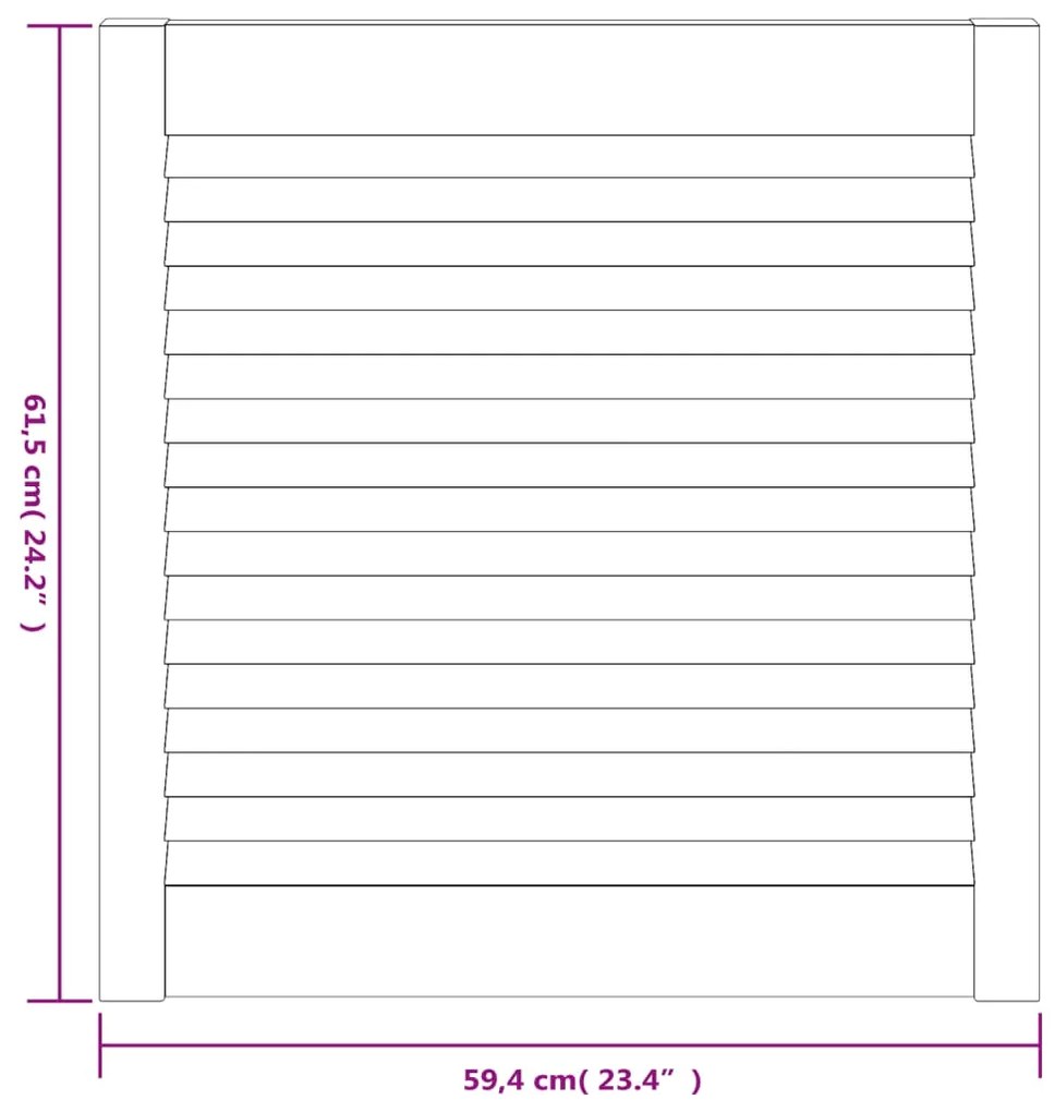Portas de armário 4 pcs design de persiana pinho maciço branco