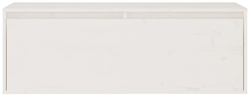 Móveis de TV 2 pcs madeira de pinho maciça branco