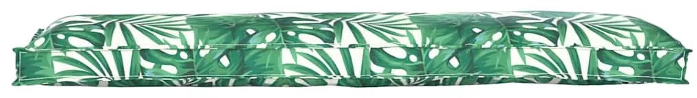 Almofadas de Palete para Banco 2 pcs Padrão de Folhas 150x40x8 cm Teci