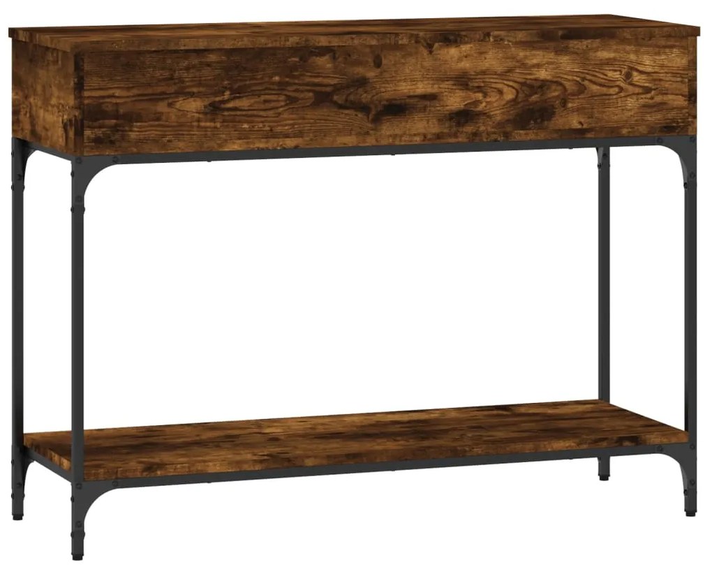 Mesa consola 100x34,5x75cm derivados de madeira carvalho fumado