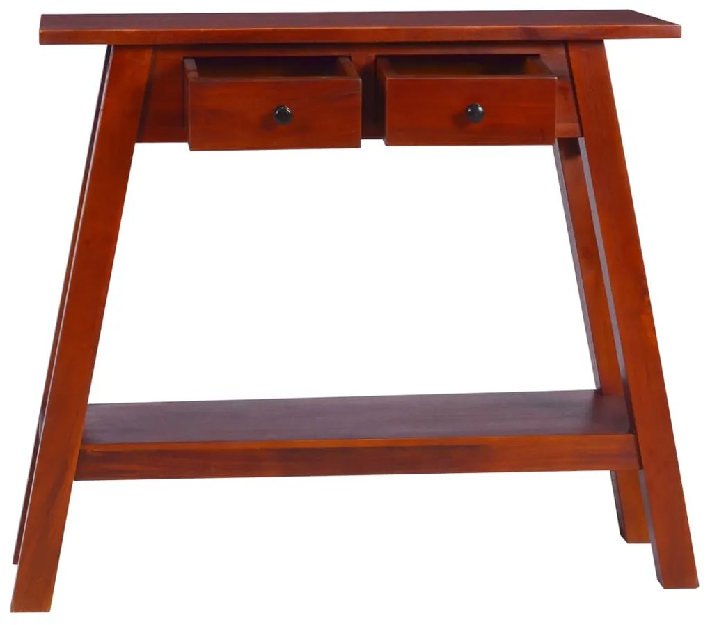 Mesa consola 90x30x75 cm mogno maciço castanho clássico