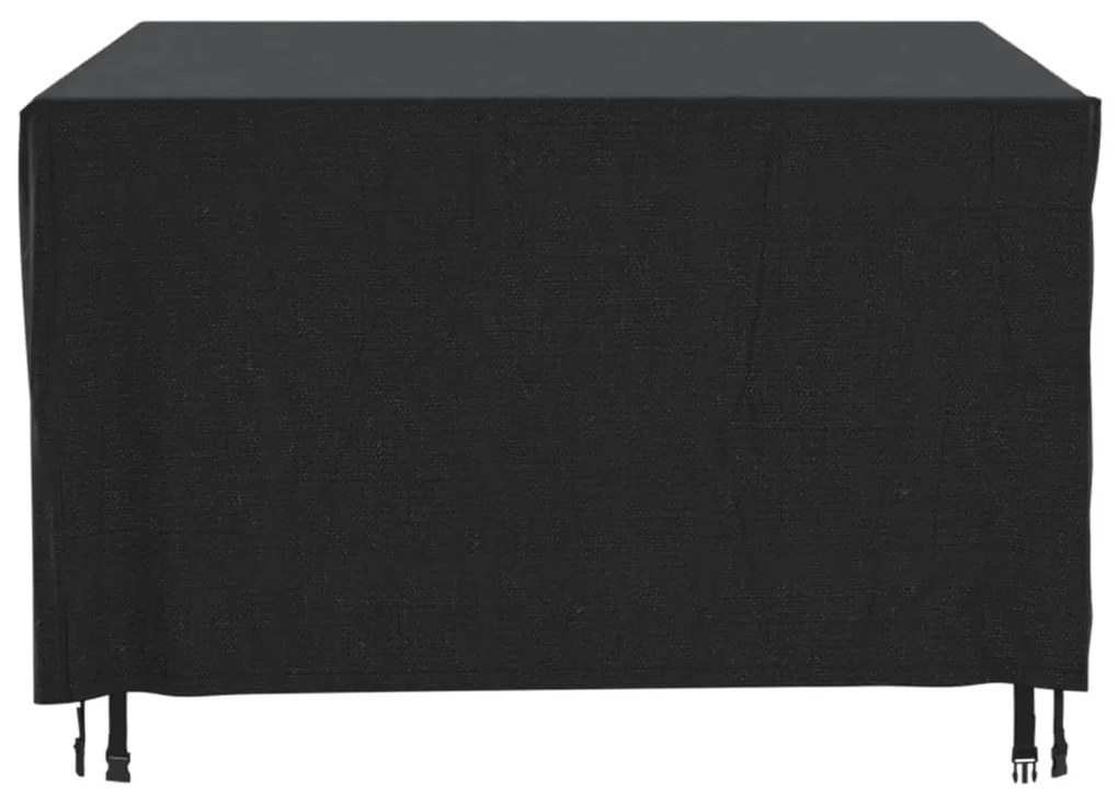 Capas móveis de jardim 2pcs 225x143x90cm impermeável 420D preto