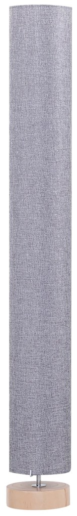 HOMCOM Candeeiro Pé Moderno Sala 40 W E27 Cobertura Linho Estrutura Metal Quarto Design Elegante Ø15x120 cm Cinza | Aosom Portugal