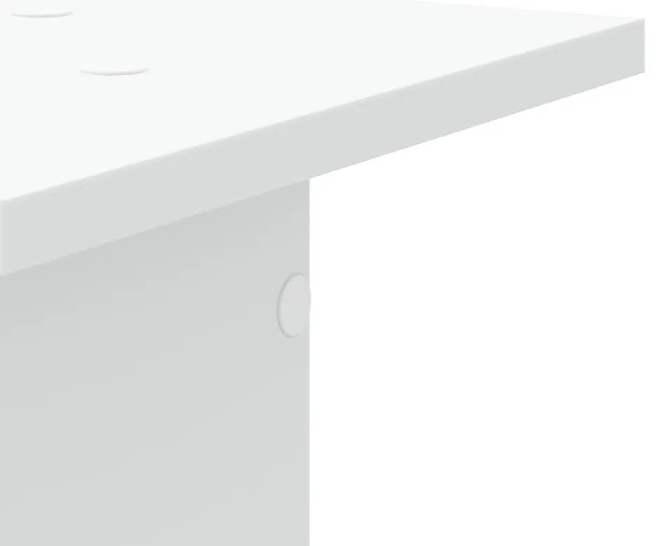 Suportes de colunas 2 pcs 30x30x80 cm derivados madeira branco